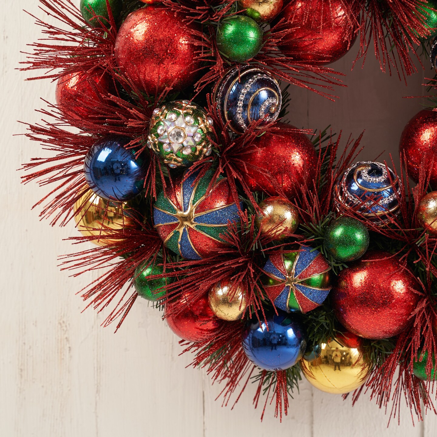 Christmas Fantasy Wreath / Jeweled Ornament Christmas Wreath - Final sale / Non-returnable and Non-refundable