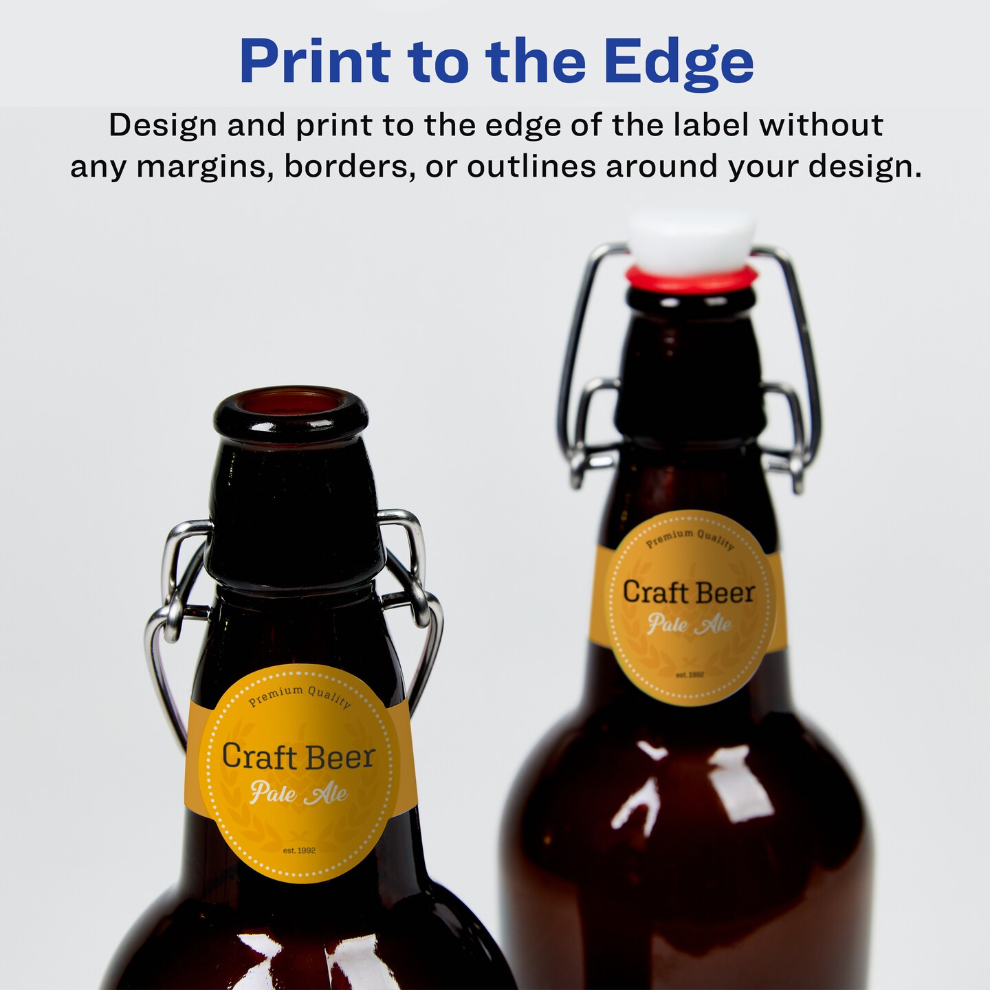 Avery Matte White Wraparound Labels with Sure Feed, 1-1/2" x 3-1/2"