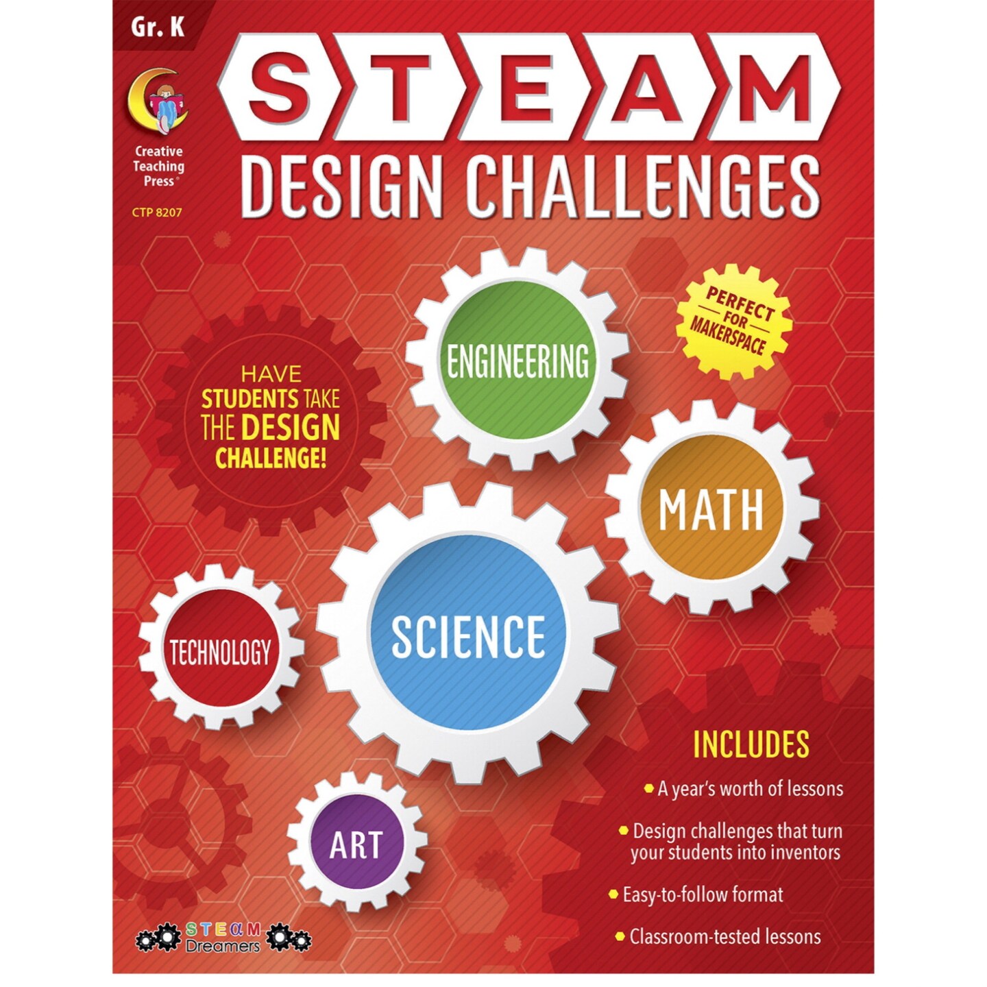 Creative Teaching Press STEAM Design Challenges Resource Book, Grade K