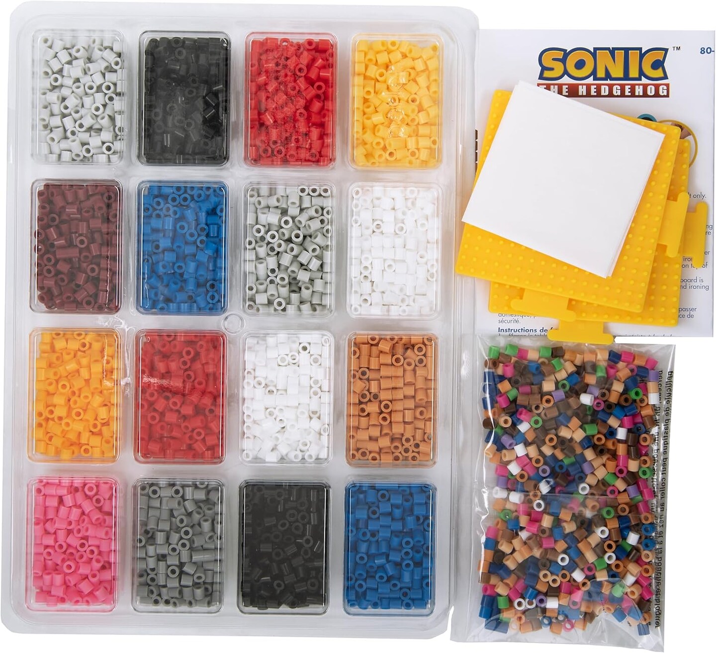 Sonic The Hedgehog Bead Kits with 14 Projects - 4504 Pieces (Multicolor)