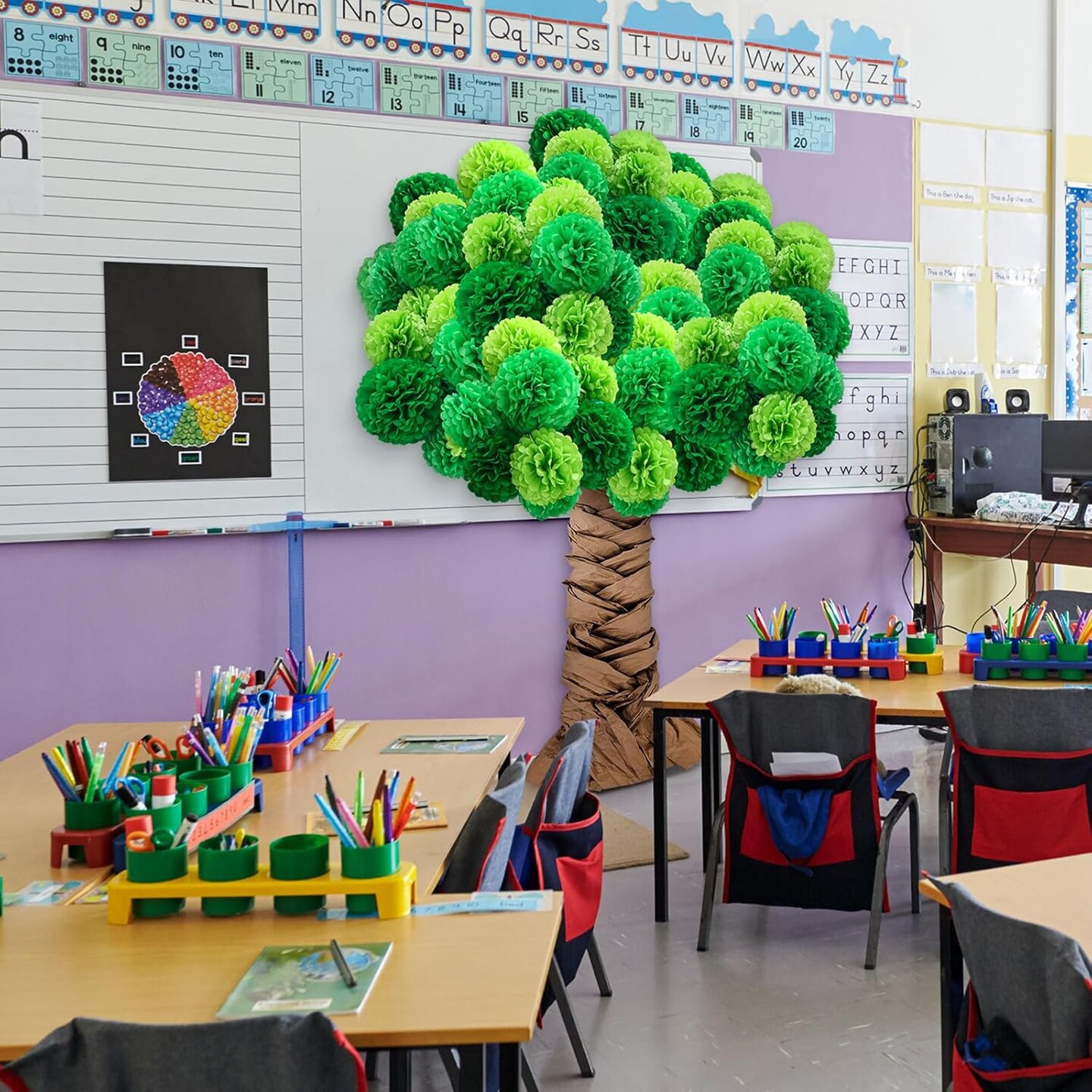 Classroom Tree Bulletin Board Set DIY 3D
