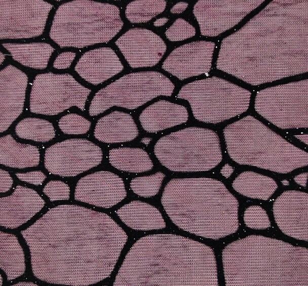 Metallic Swing Knit Fabric Width 58/60 inches Red &#x26; Black Tone Stretch 60% Polyester, 40% Nylon Apparel 1 Yard Fabric