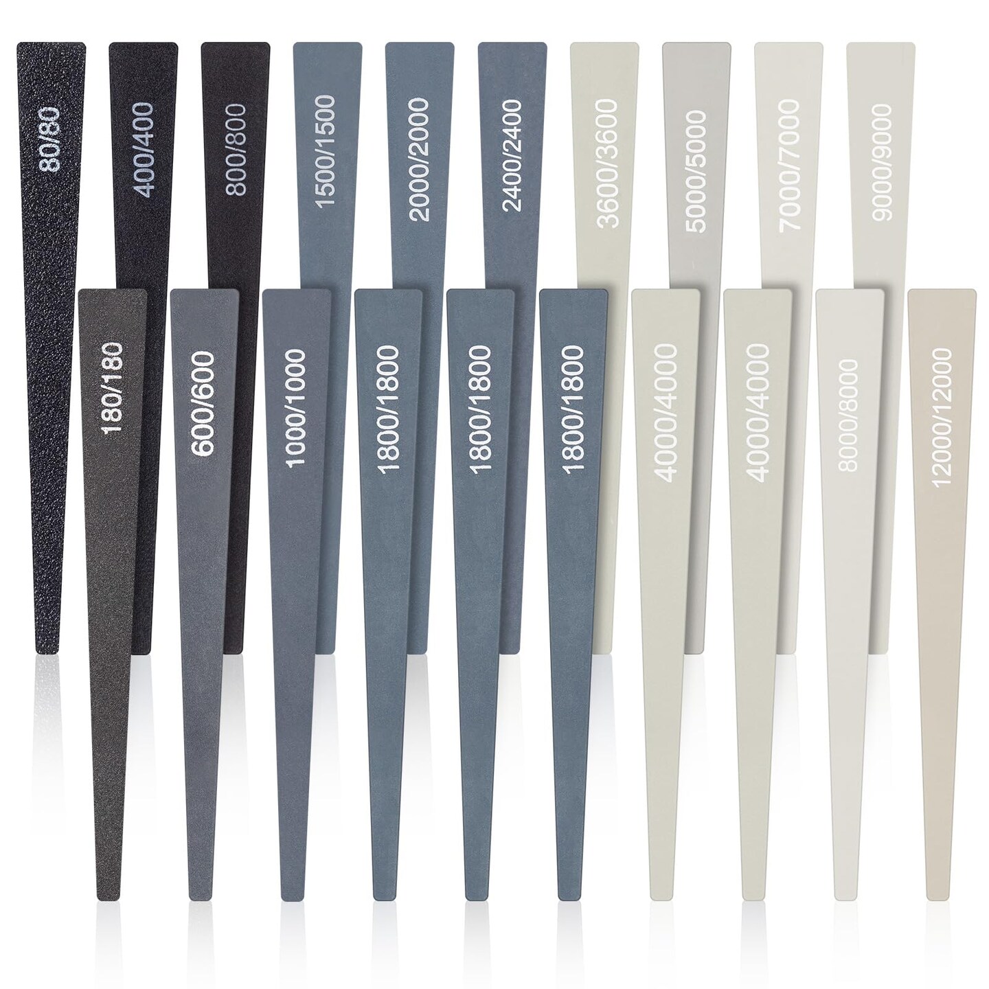 20 Pcs Sanding Sticks for Plastic Models Polishing Sticks Assorted Metal and Wood Sanding Tools Accessory for Model Craft Amateur Beginner(Low Grits and High Grits,Groovy Style)