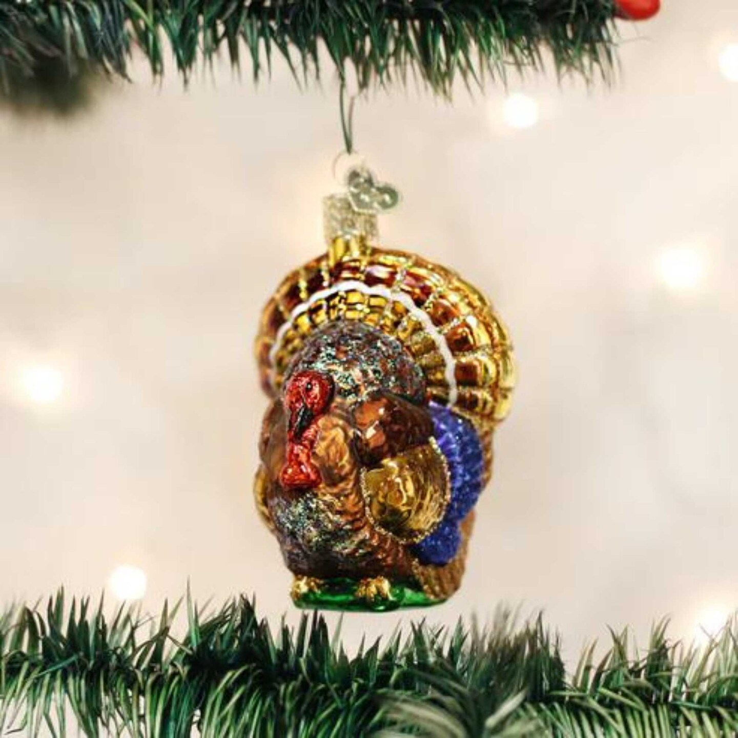 Old World Christmas 3.25 In Tom Turkey Christmas Tree Ornament , Christmas Decor Ornament Thanksgiving Bird