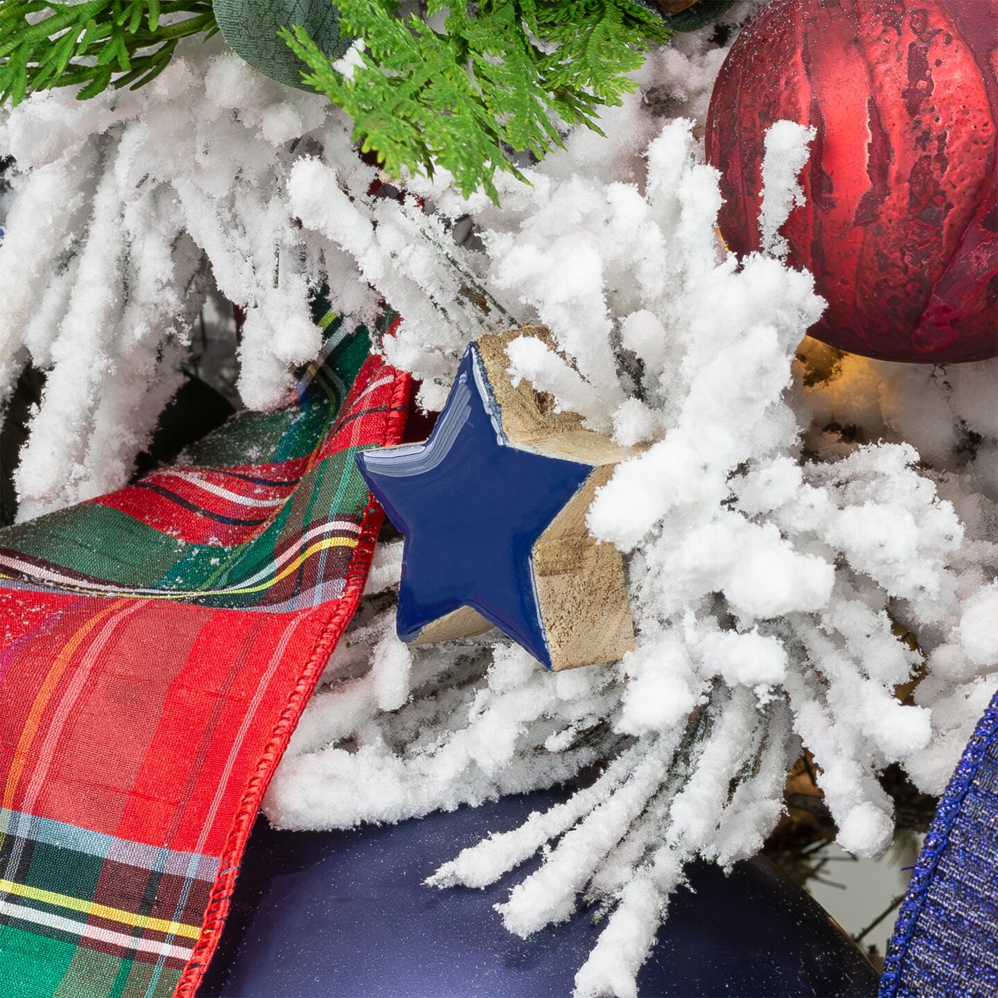 Colored Enamelware Christmas Ornaments 12ct Rustic Farmhouse Decor