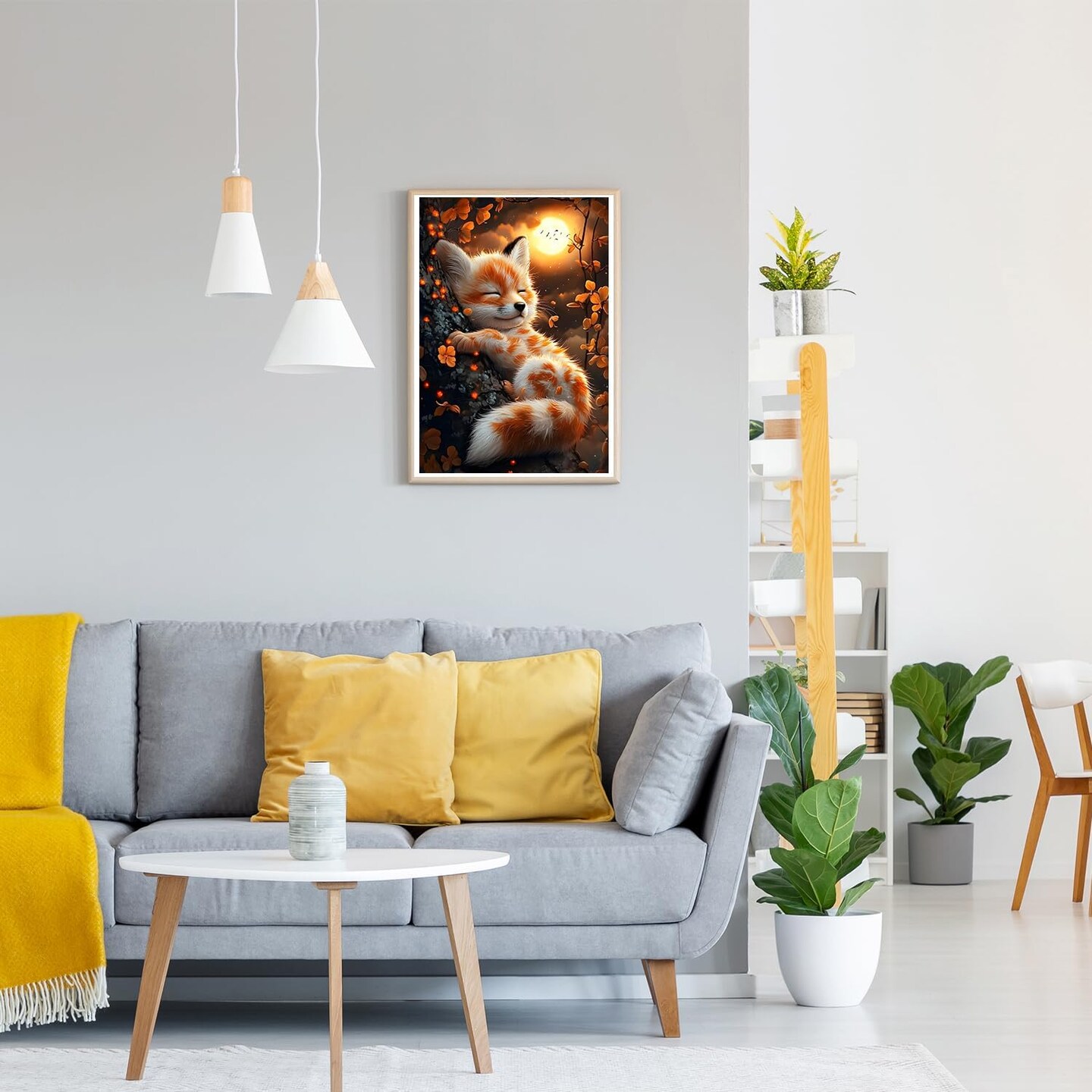 DIY 5D Cute Fox Diamond Painting Kits for Adults (UCGD368) 11.81 x 7.87 x 0.39 inches