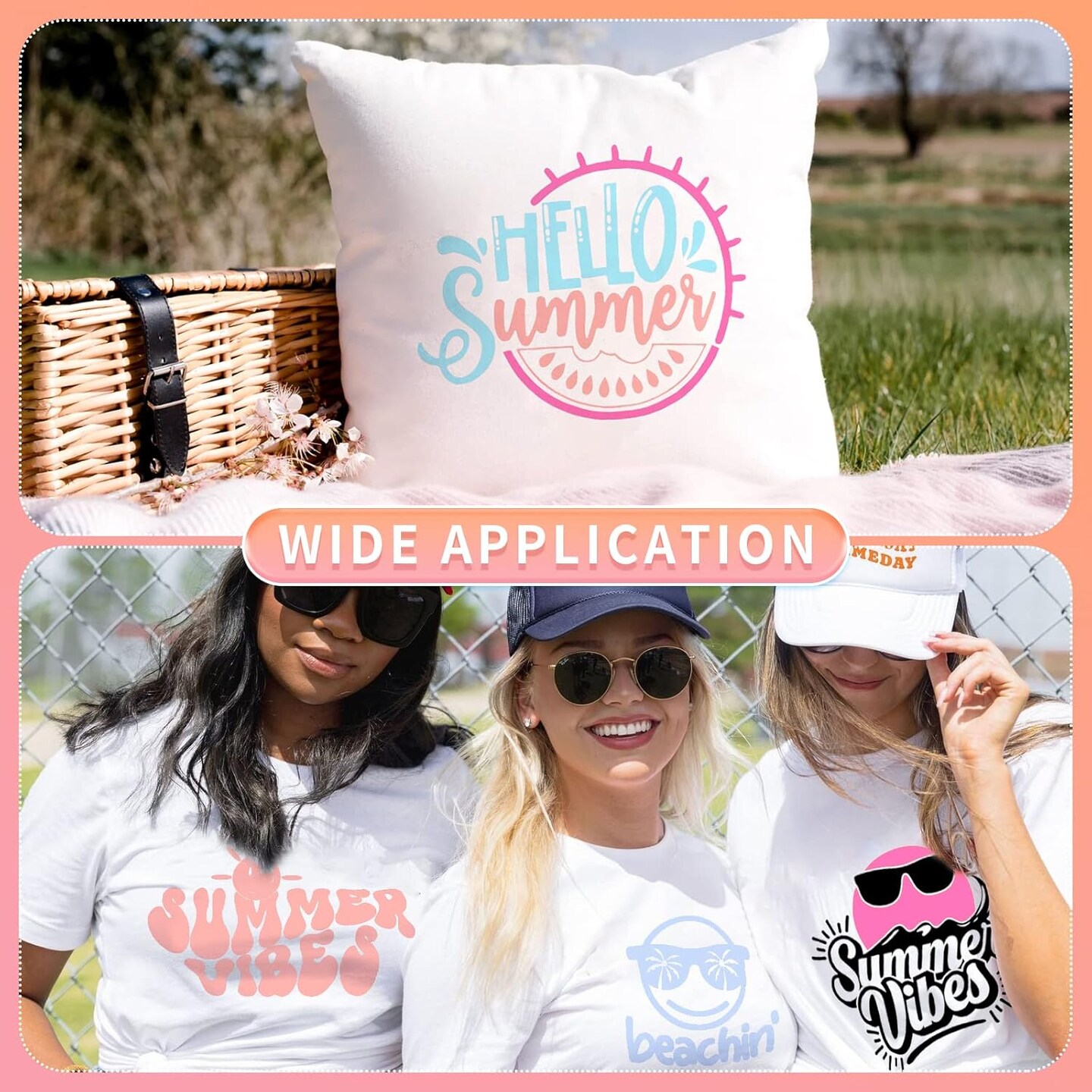 12 Sheets UV Color Changing Heat Transfer Vinyl (UV Color 12) 12 inches x 10 inches