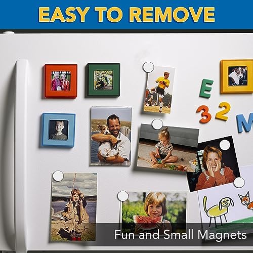 DIYMAG 100Pcs Refrigerator Magnets, Small Round Disc Magnets for Crafts, Premium Brushed Nickel Tiny Fridge Magnets, Office Magnets, and Whiteboard Magnets