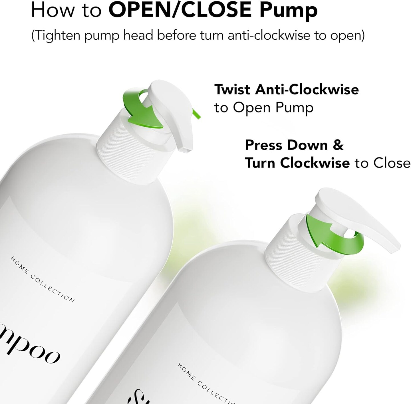 Shampoo and Conditioner Dispenser Bottles - Set of 3