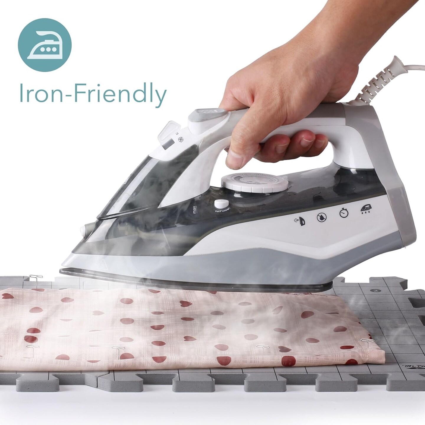 Interlocking Blocking Mats 12”x12” – 4-Pack with 50 T-Pins, Knitting & Crochet Blocking Board for Crochet and Knit Projects