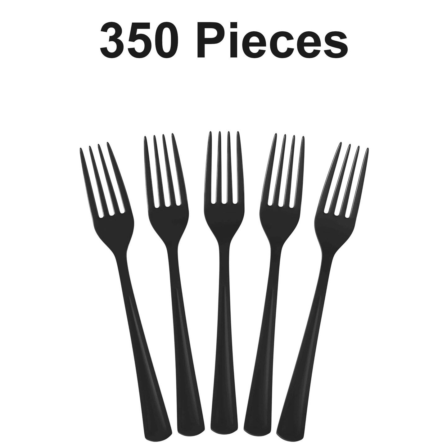 350 Count Black Orange White Disposable Party Tableware Set Combo Pack