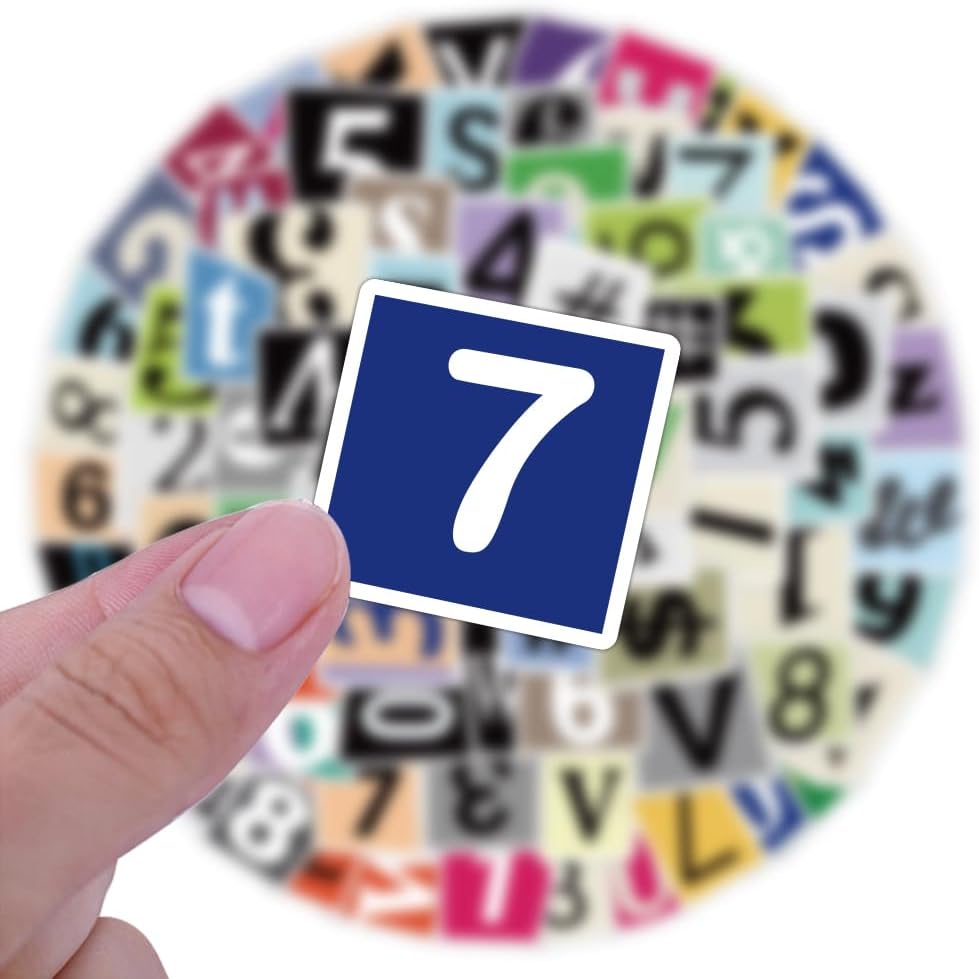 200Pcs Alphabet Stickers Waterproof Vinyl Decals for Scrapbooks (Multi Color)