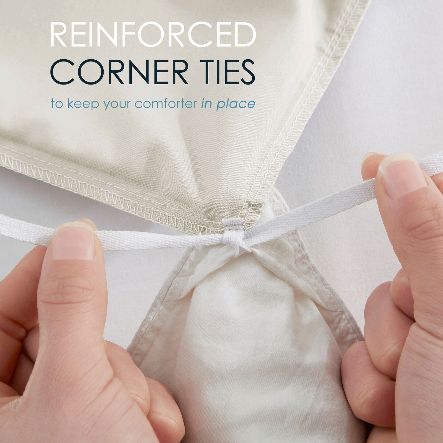 Hearth & Harbor Duvet Cover With Fitted Sheet Soft Double Brushed Bedding Set