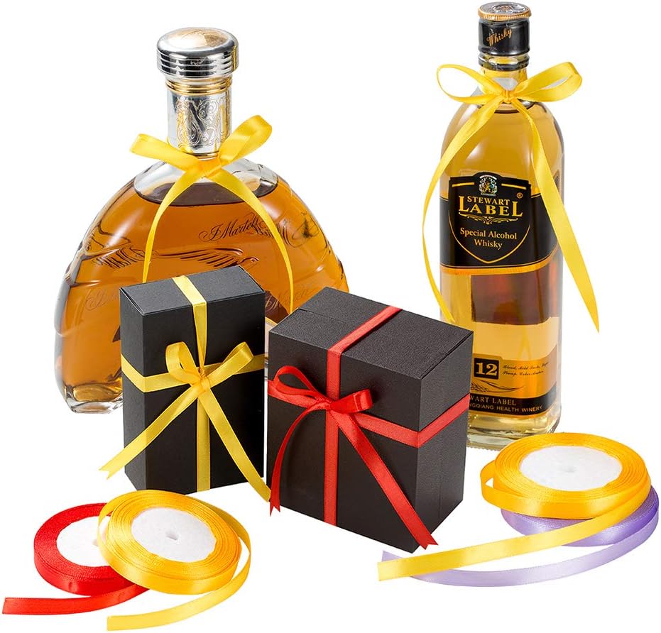 20 Colors 100 Yard Satin Ribbon Rolls (100Y Rainbow Satin Set) 180"L x 0.4"W