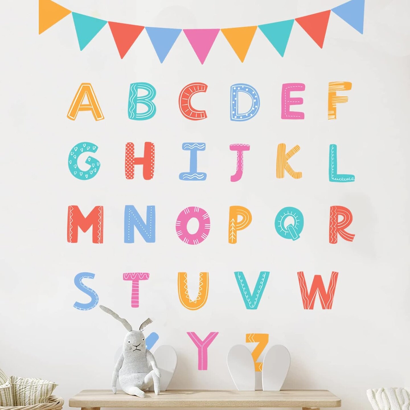 Alphabet Letters Kids Wall Stickers ABC Decals