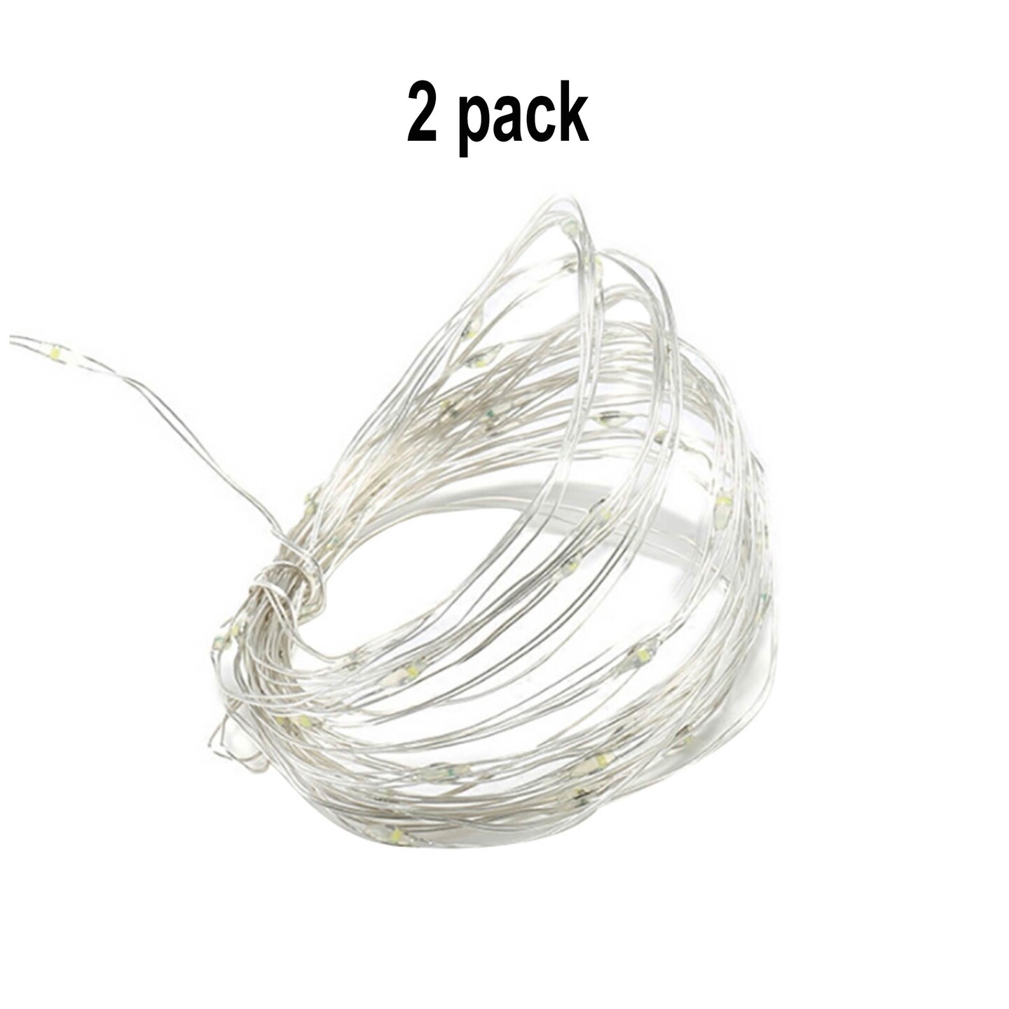 32ft 100 LED Silver Copper Fairy Lights &#x2014; USB Powered, Bendable &#x26; Easy to Shape