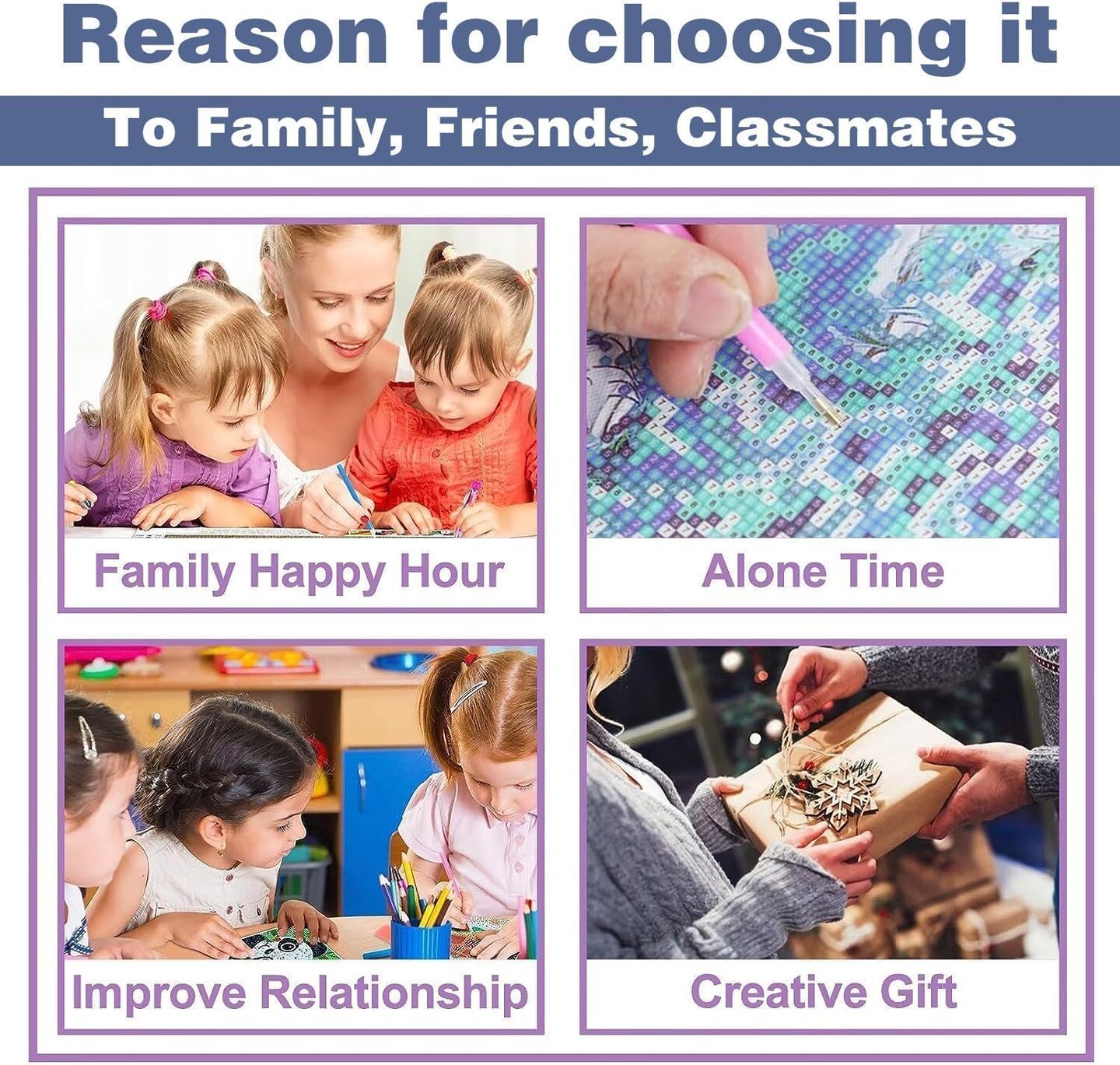 5 Pack of Diamond Art Kits for Adults