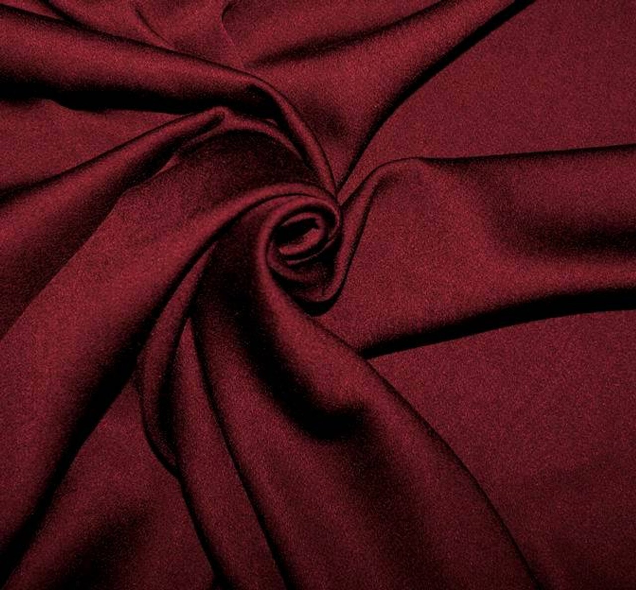 1 Yard Solid Dark Burgundy Rayon Satin Stretch Fabric 53/54&#x22; Wide Soft Drape Apparel &#x26; Decor Fabric