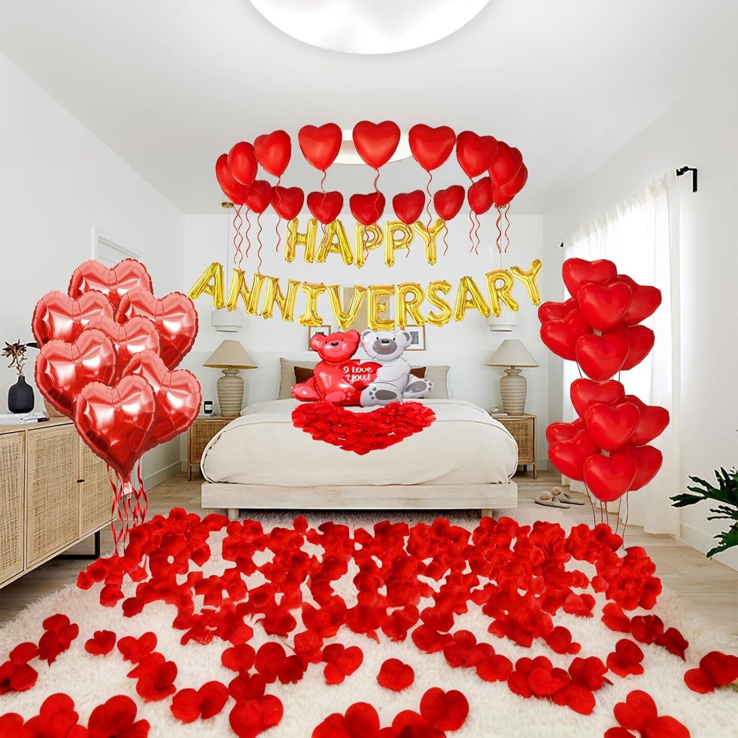 Happy Anniversary Decorations - Balloons, Banner (Happy Anniversary)