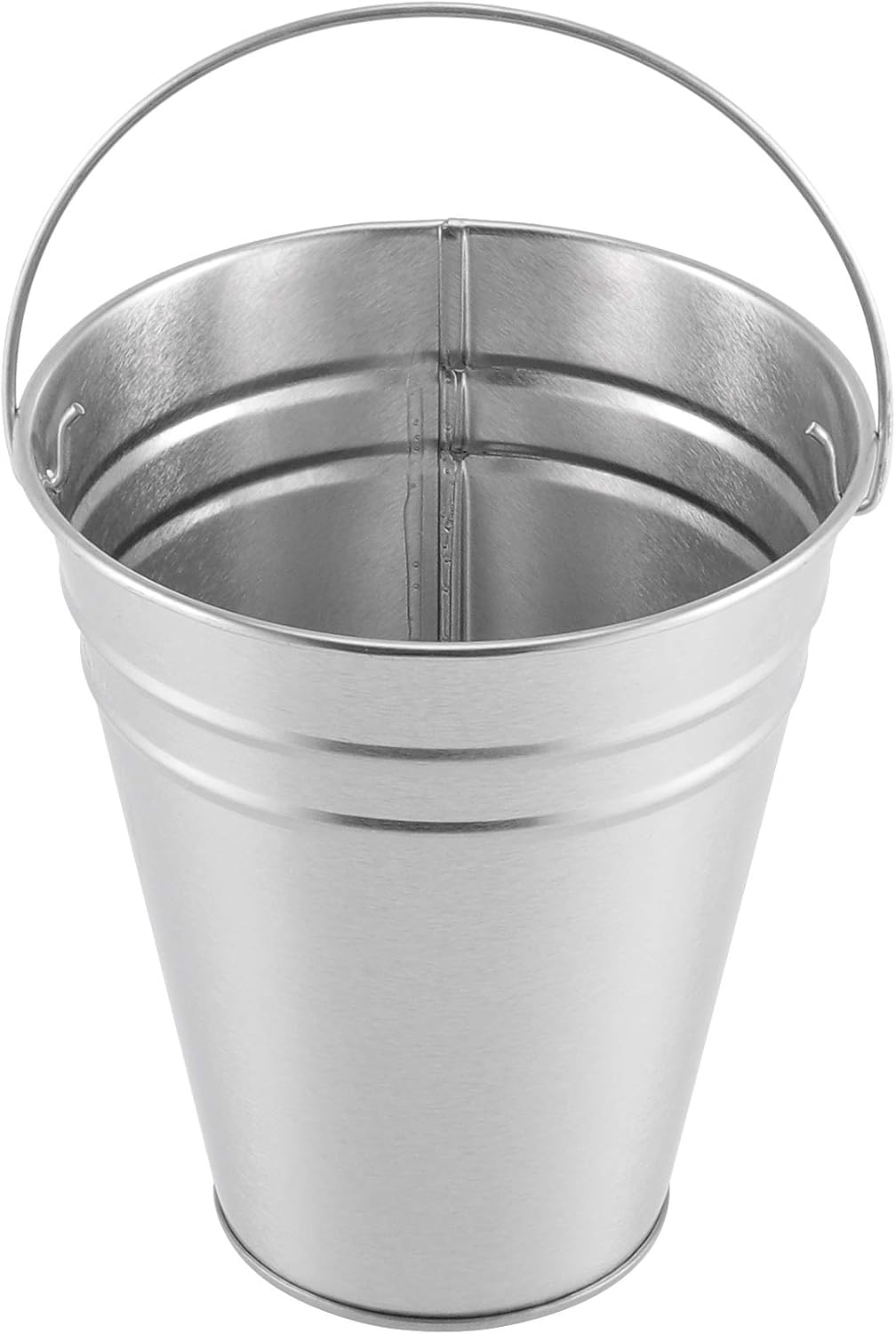 20 Pack - Inches Galvanized Metal Buckets with Handle (Silver) 4.5"L x 4.5"W x 5"H