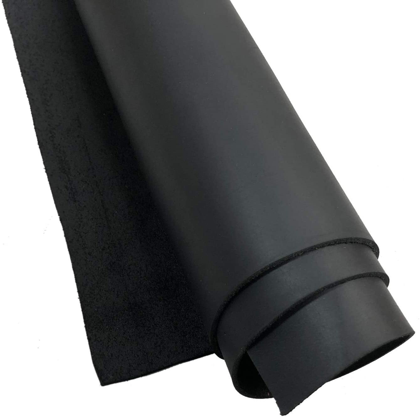 Koeienhuid Leder Pre-Cut Vierkant - 0.8-2.0mm Dik Crazy Horse Leer Voor Tooling En Ambachten (Bruin, 12x24 Inch)