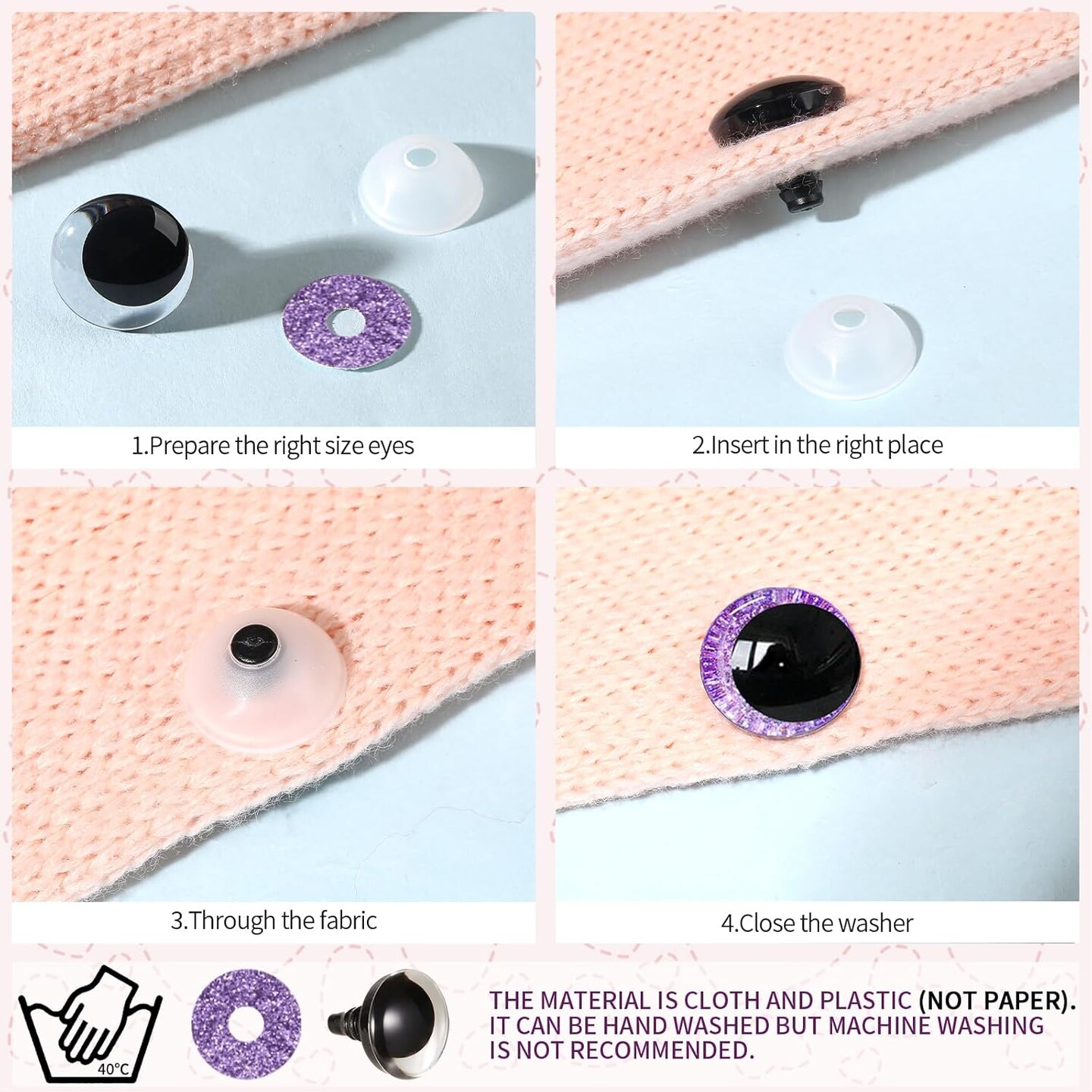 160 pcs Safety Eyes for Crocheting