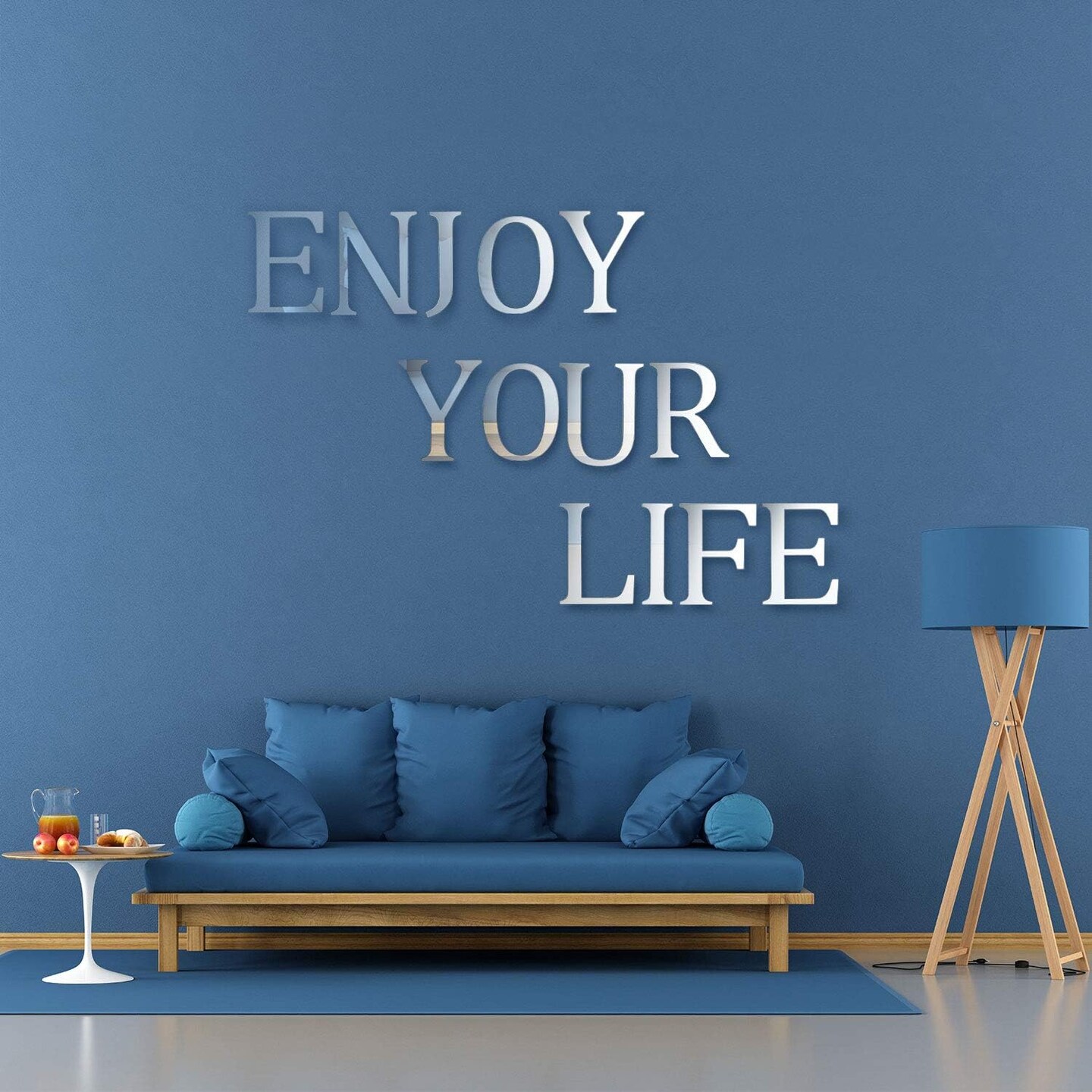 27 Pieces Alphabet Mirror Decal Name Sticker Art Silver Acrylic 26 Letters Wall Decals (Silver) 13.26 x 23.01 x 53.04 inches