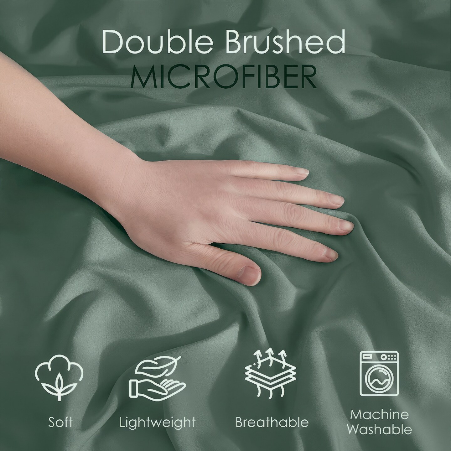 Hearth & Harbor Duvet Cover With Fitted Sheet Soft Double Brushed Bedding Set