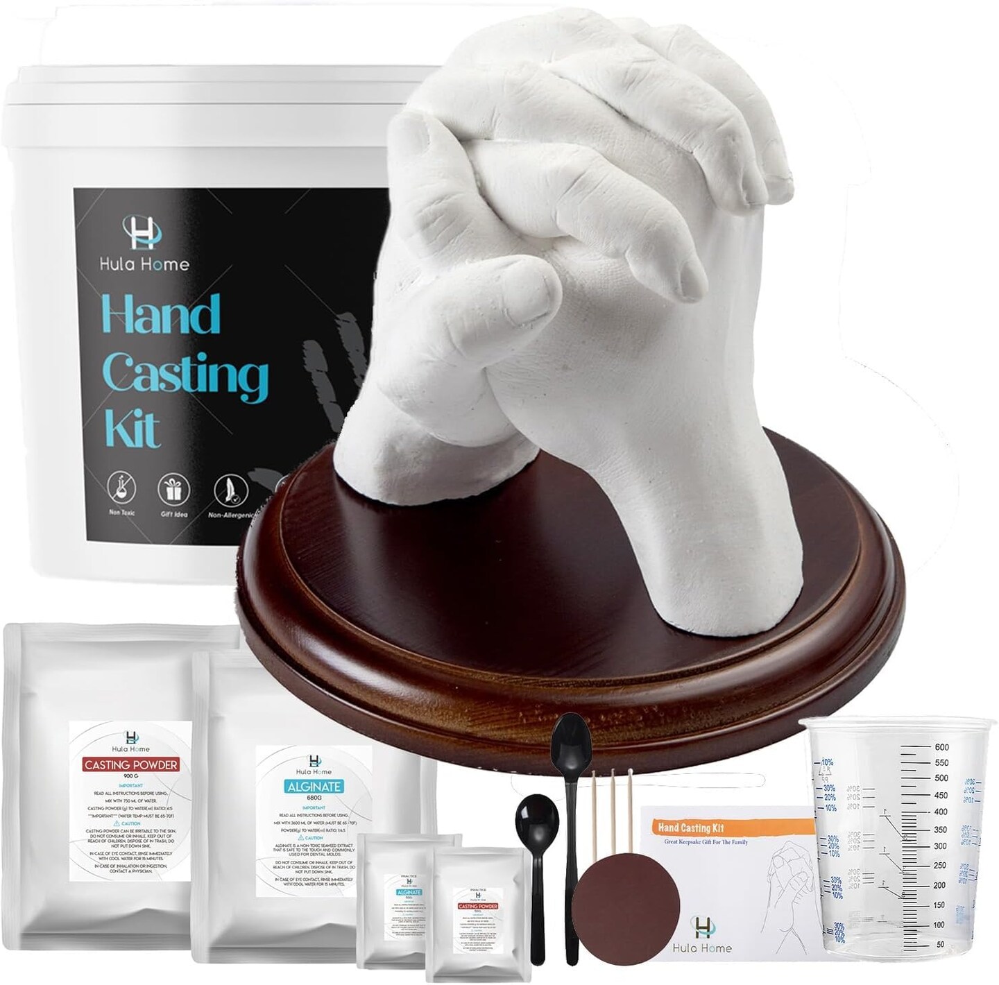Hand Casting Kit for Couple with Mounting Plaque 8.26 x 6.69 x 7.48 inches
