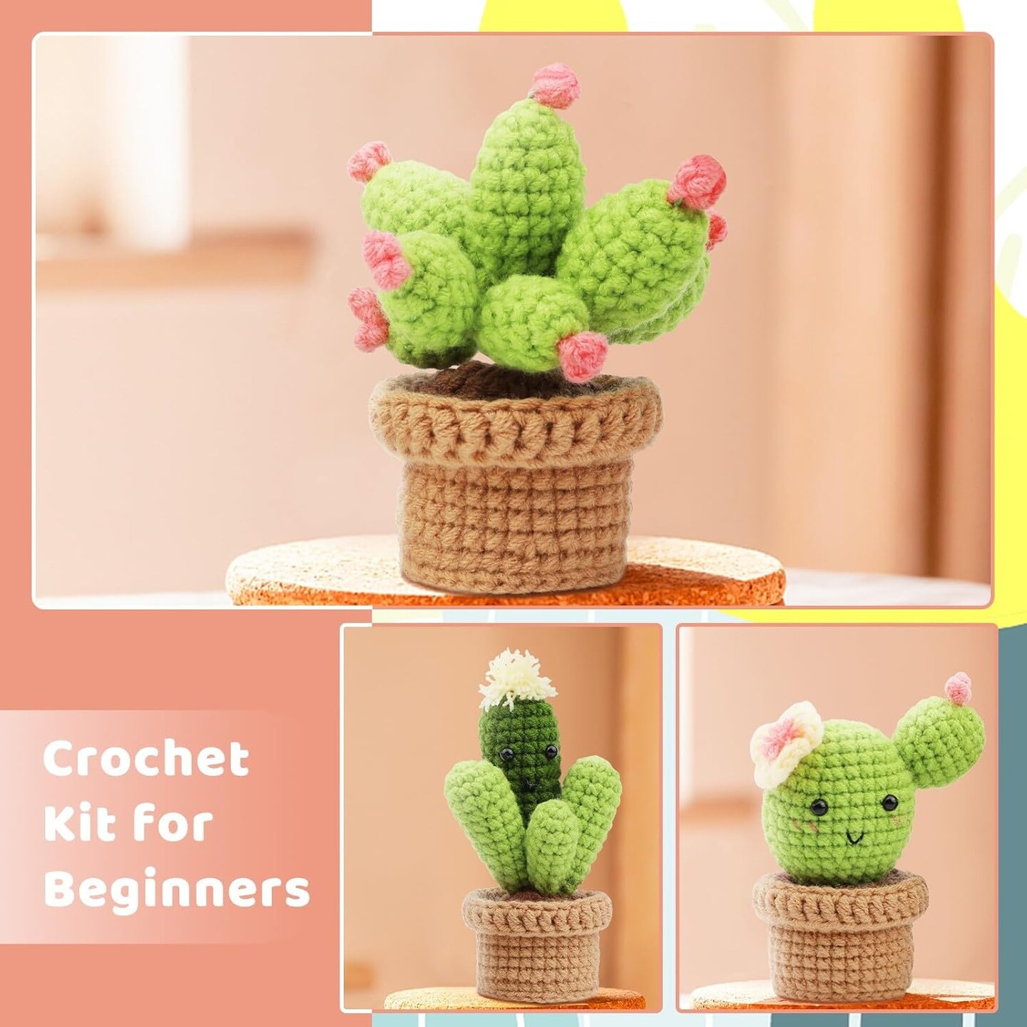 DIY Cactus Plants Crochet Kits