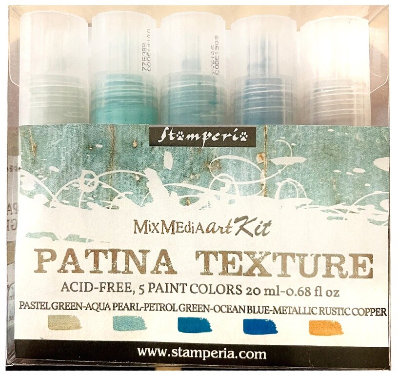 Stamperia Texture Paints 20ml 5/Pkg-Patina