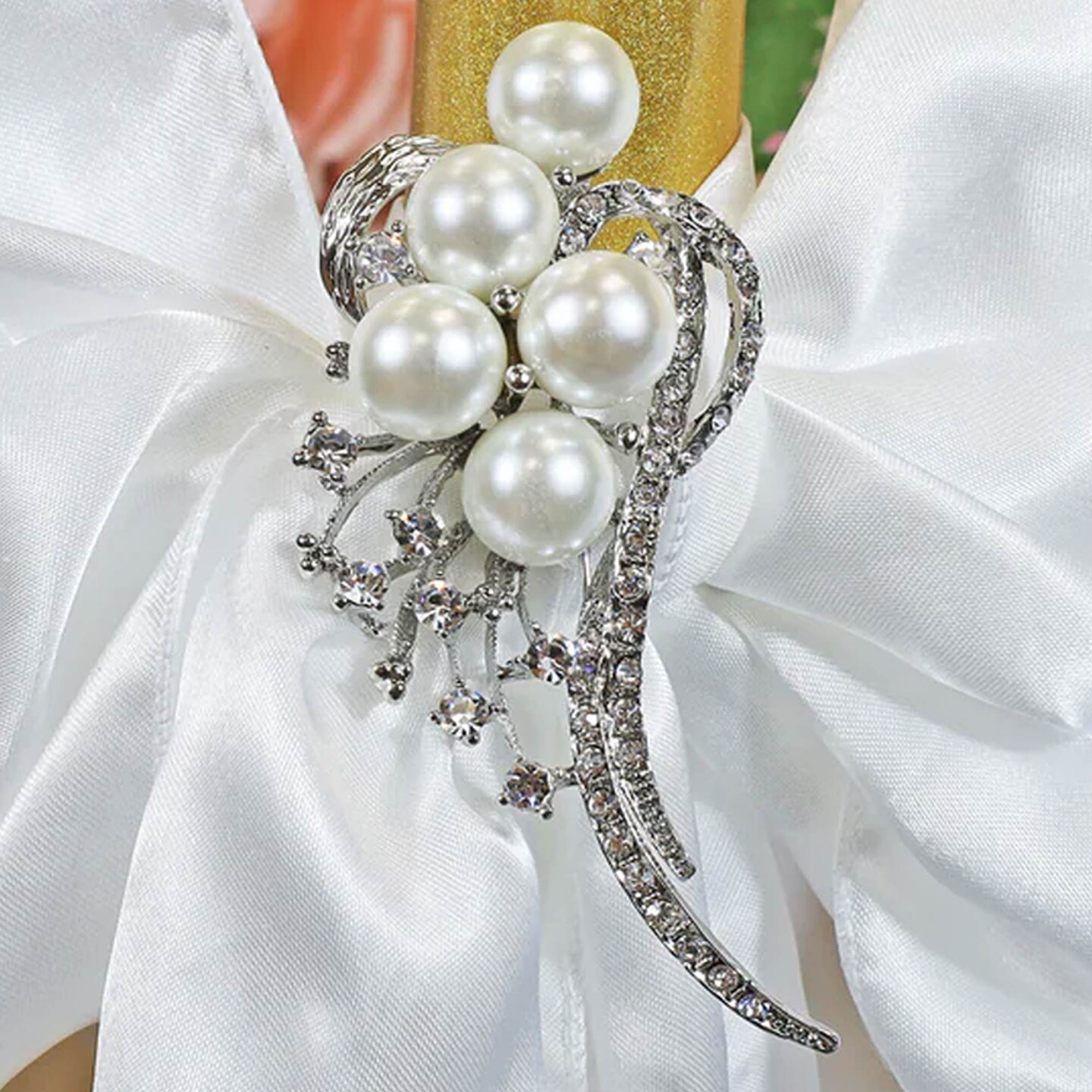 Shooting Star Rhinestone Chair Sash Buckle Silver Metal Accent 2 Inch Width