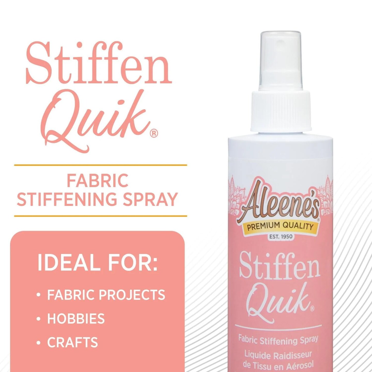 15581 Stiffen-Quick Fabric Stiffening Spray 8oz,Original Version, Packaging may vary