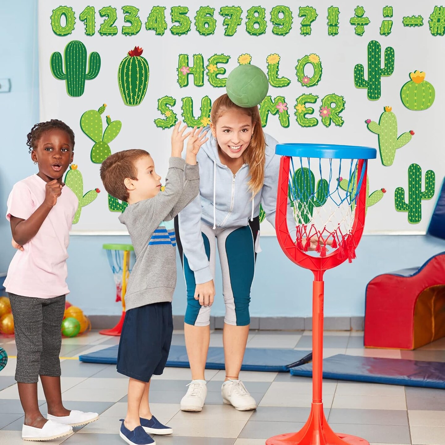 110Pcs Cactus Classroom Decor Cactus Letter (Assorted)