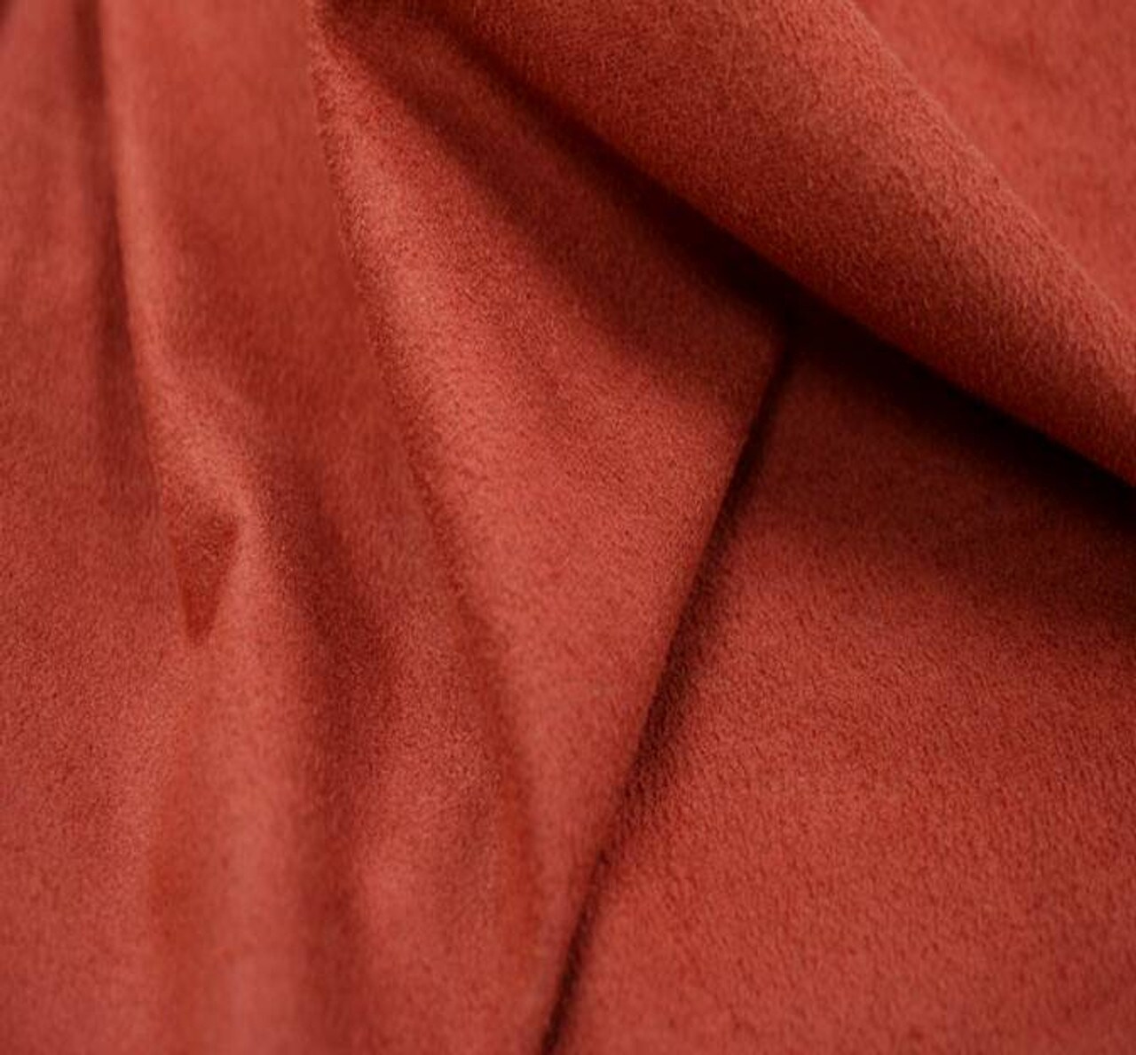 1 Yard Solid Rust Suede Knit Fabric 58/60&#x22; Wide Soft Micro Suede with Stretch for Apparel &#x26; Costume Fabric