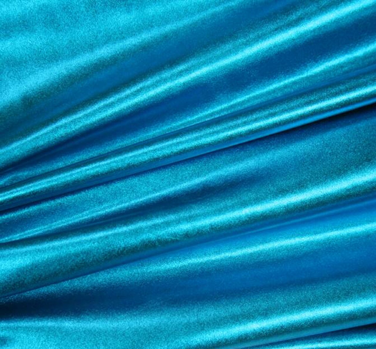 1 Yard Stretch Poly Spandex Foil Solid Fabric Turquoise Apparel Dance Costume Material 58/60 Inches Width