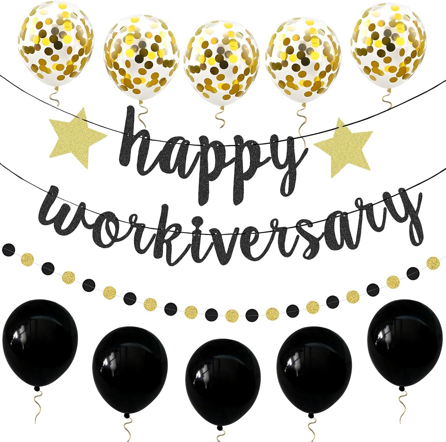Happy Work Anniversary Decorations Happy Workiversary Banner (Happy Workiversary)