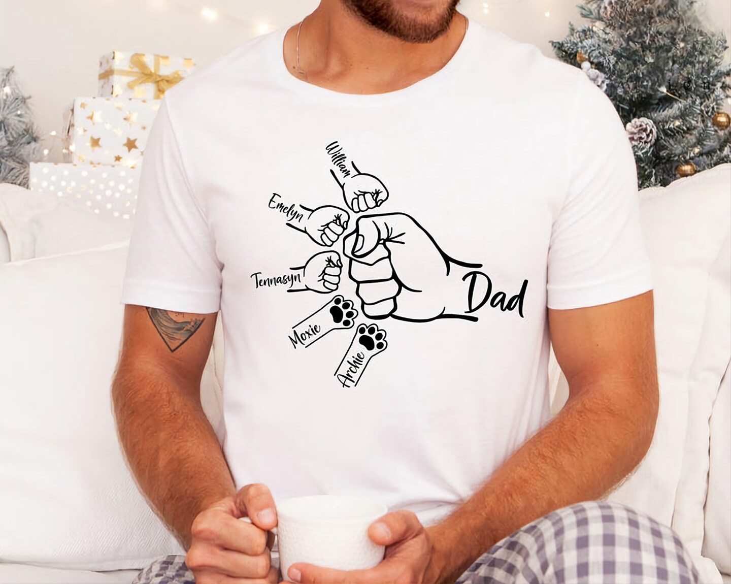Custom Fist Bump Paw Print Pet Dad Shirt With Kids Pet Names, Custom  Father's Day Gift, Personalized Men Shirt, New Daddy Gift | MakerPlace by  Michaels, image size:1080x862
