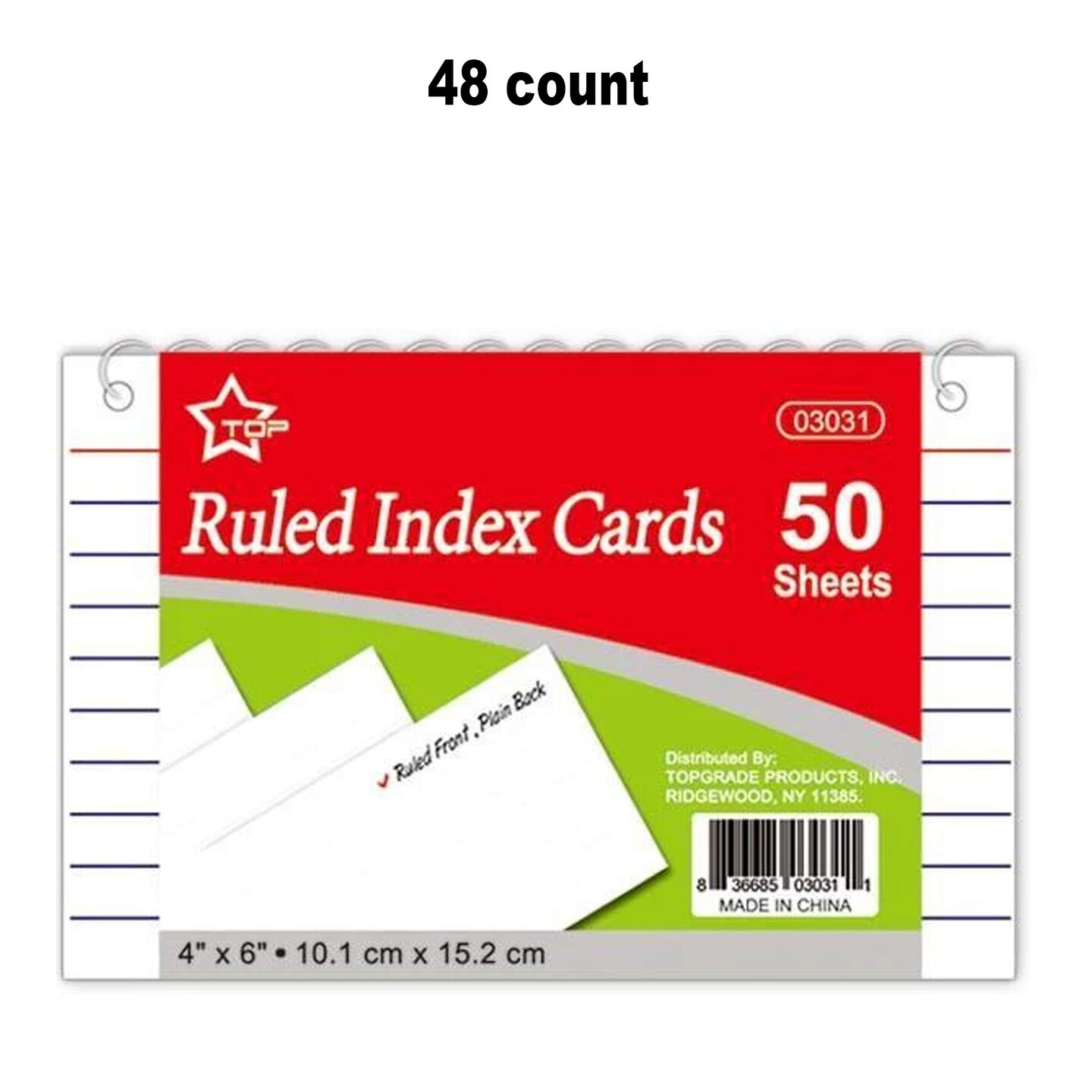 50Ct 4x6 Inches Spiral Index Cards Durable and Organized for Study and Notes