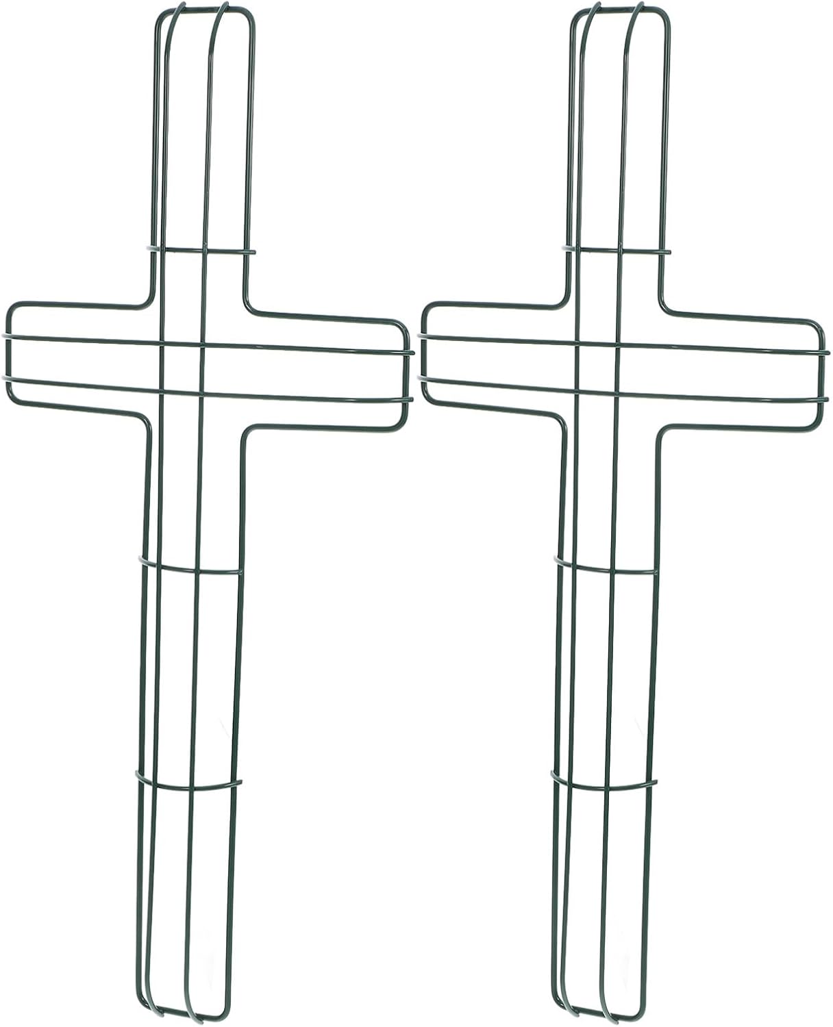Wire Wreath Frame for Easter, 2Pcs Cross Shaped Wreath Form for Crafts Floral Decorations on Easter, Weddings, Christmas Home Party Celebrations