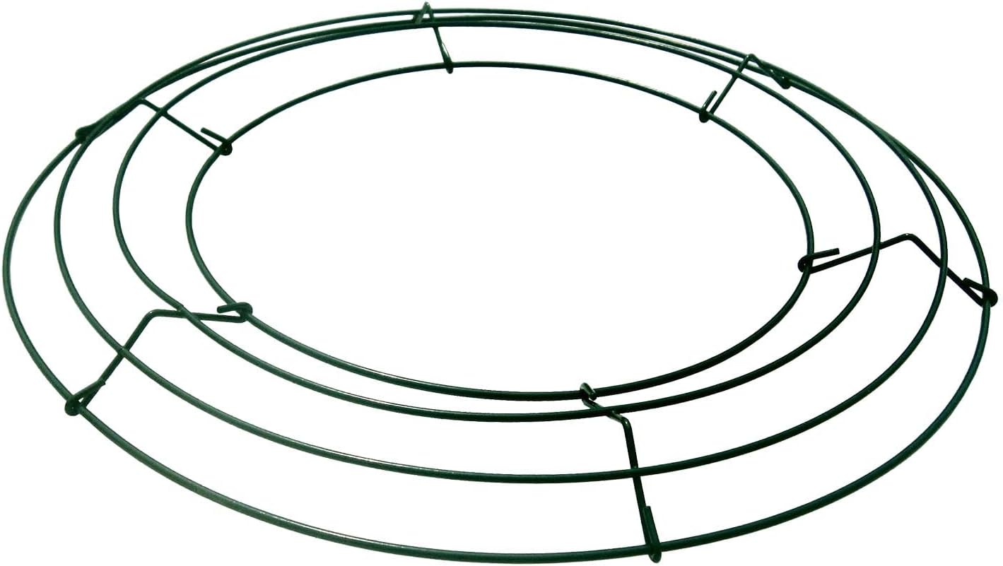 Wire Wreath Frame 12 inch Green, Pack of 10 Wreath Form Wreath Rings for Decor