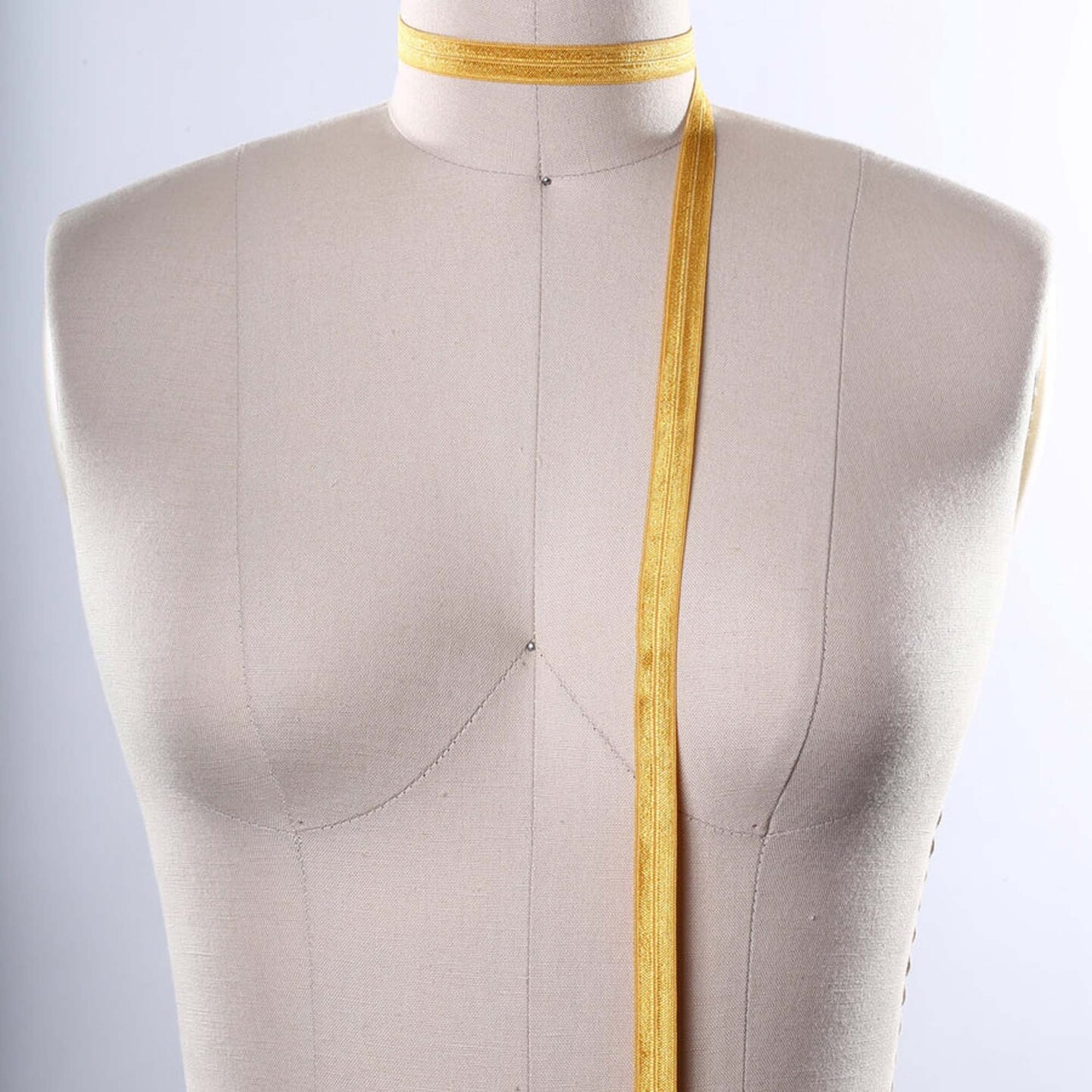 5/8&#x22; 3 Yards Gold Fold Over Elastic Trim Soft Bias