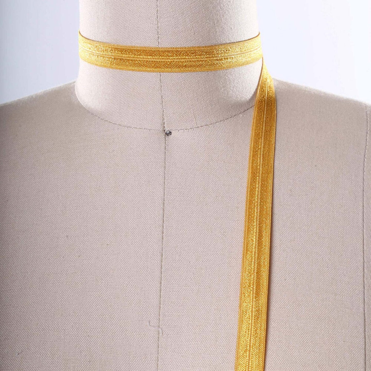 5/8&#x22; 3 Yards Gold Fold Over Elastic Trim Soft Bias