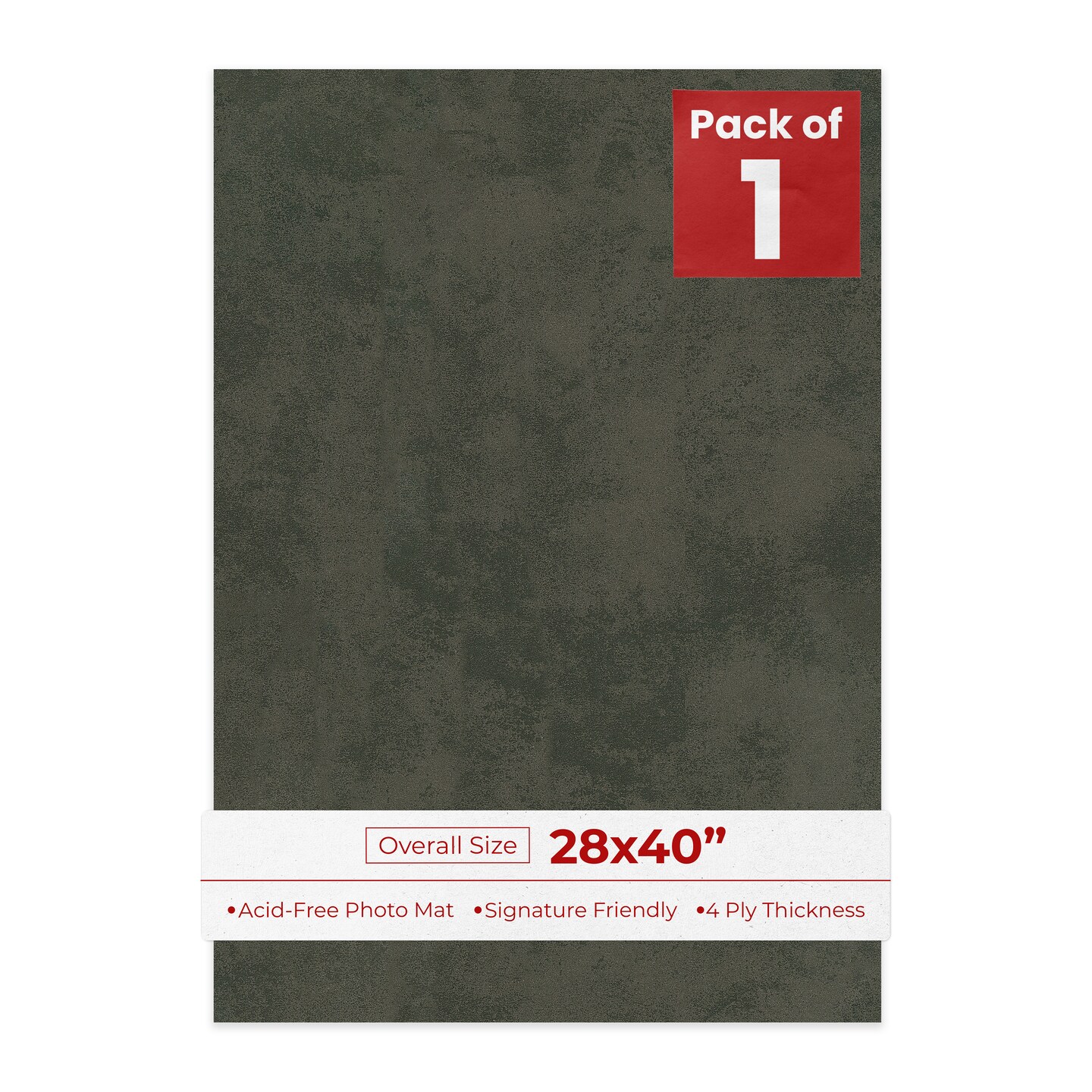 Earthen Gray 28x40 Uncut Mat Board - Blank Sheets, No Opening