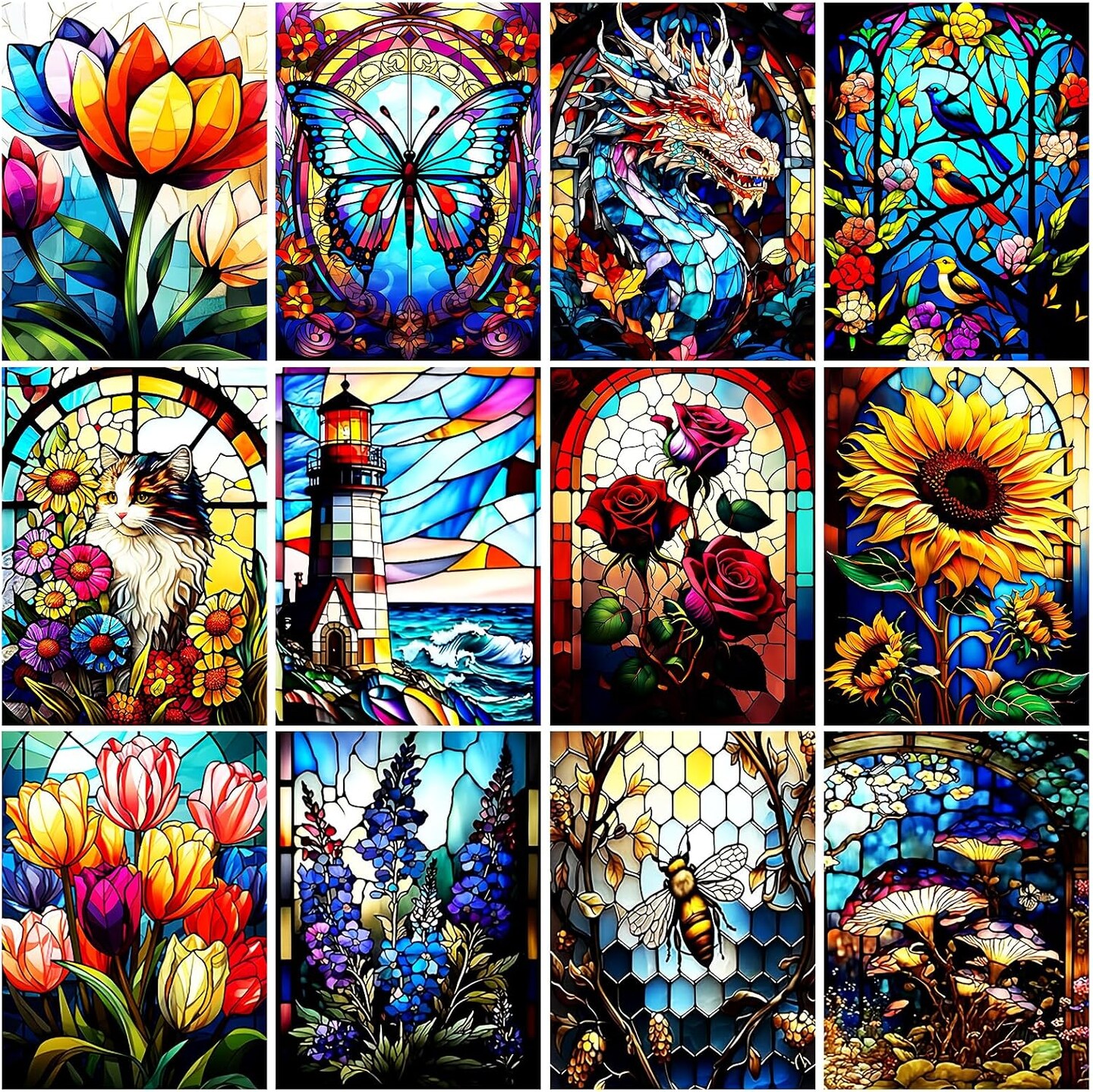 12 Pack Diamond Painting Kits for Adults (TYPE1) 10 x 5 x 12 inches