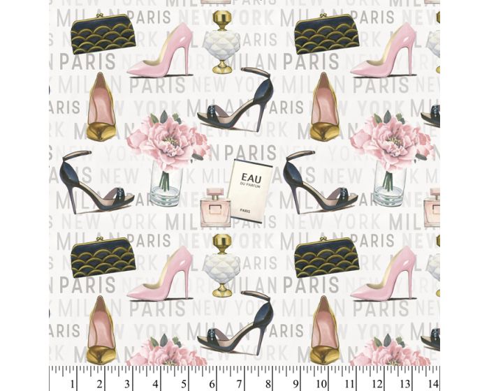 Glam Fashion Cotton Fabric | By the Yard | Sewing and Crafting | 44 inches wide