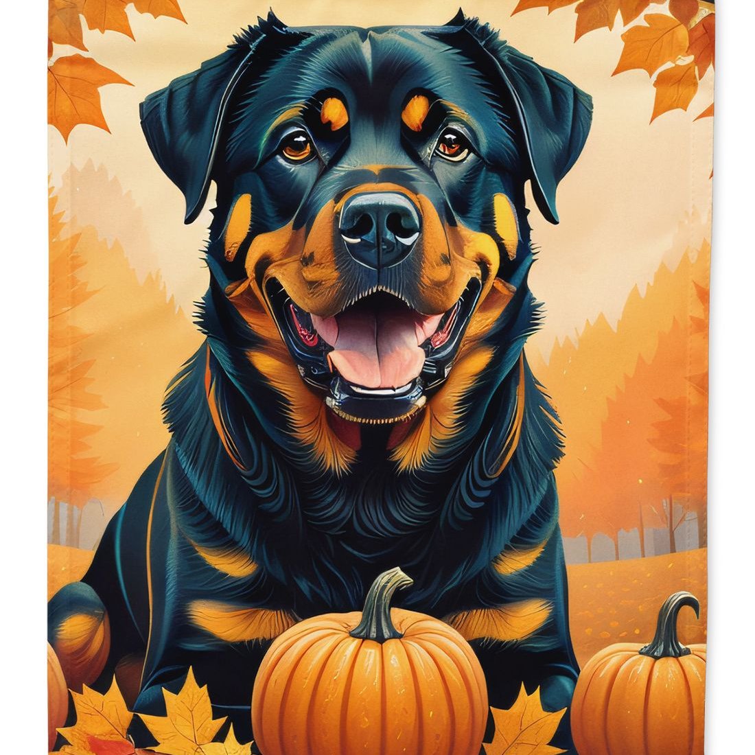 Edge Collections - 11 1/4" X 15 1/2" - Multicolor - Garden Rottweiler Decorative Garden Flag - 1 Piece