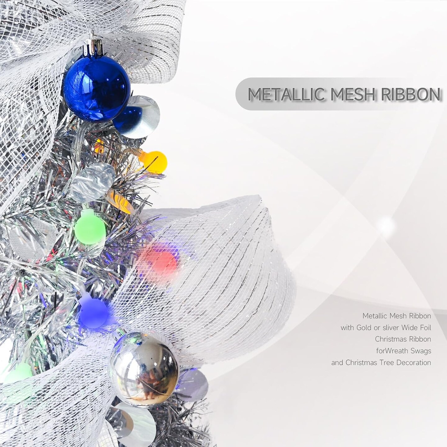 5FT Pop-Up Christmas Tree (Silver) 15.15"D x 15.15"W x 59.05"H