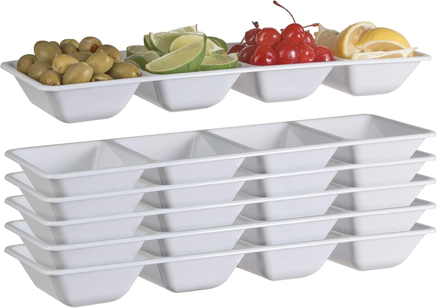  Premium Quality -Rectangle Plastic Disposable Serving Trays for Parties - Heavy Duty Serving Platter and Serving Trays for Eating