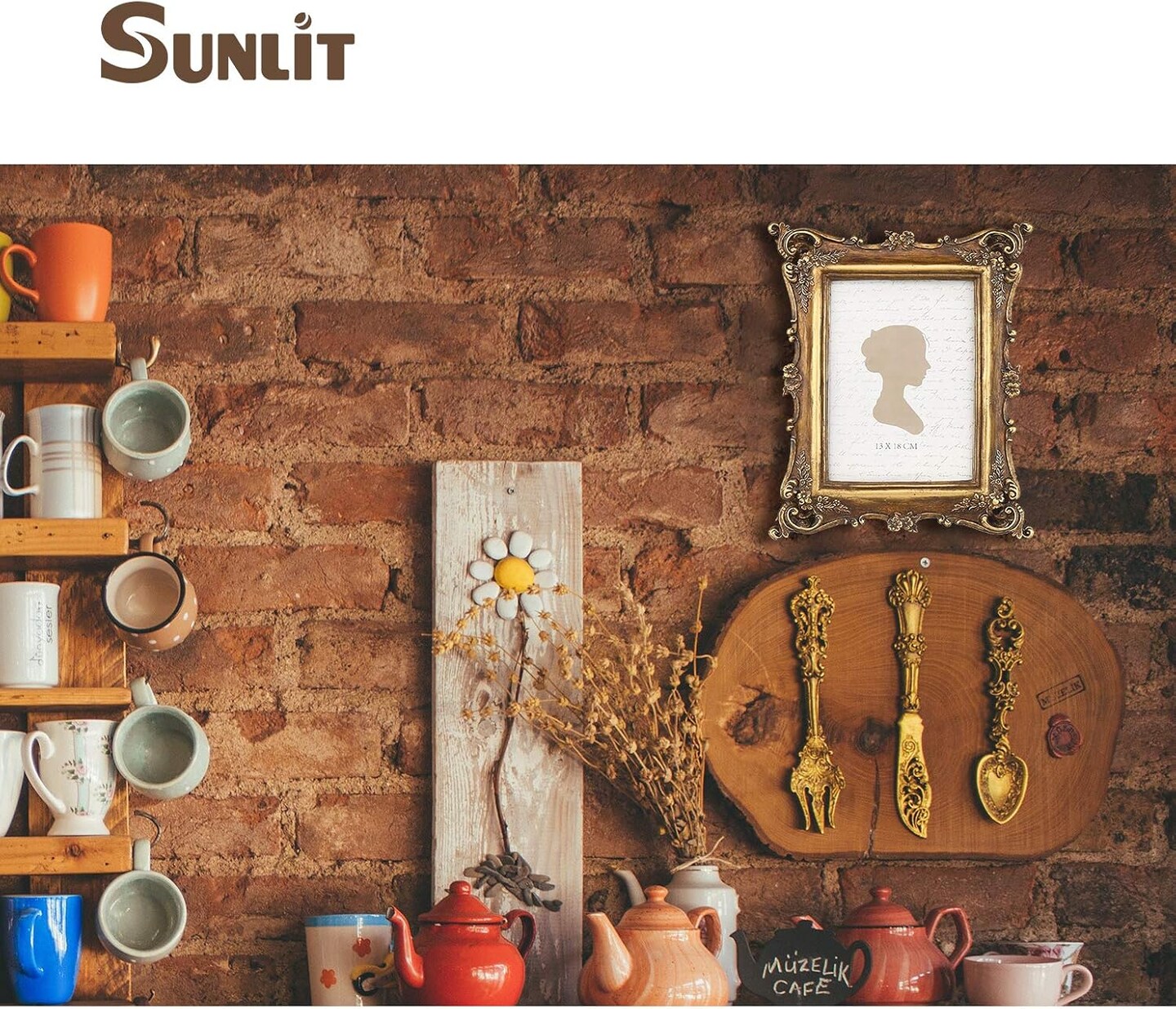 Vintage Picture Frame 5x7 Inch, Luxury Antique Photo Frames(Bronze Gold)7"L x 5"W